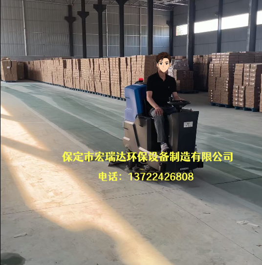 宏瑞達 860 駕駛式洗地機落地濟南萊蕪，為大型倉儲場景構建高效清潔新標桿